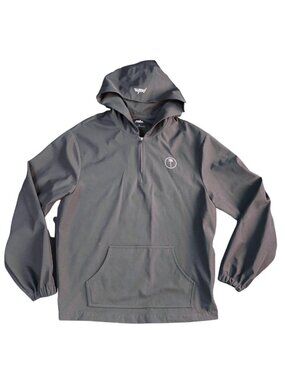 Palm Quarter Zip Windbreaker Pullover Black Size L